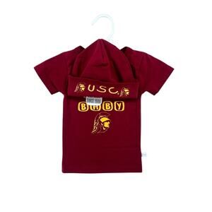 USC Baby Outfit Set Trojans Bodysuit Shirt & Hat 3 Months Third Street USA